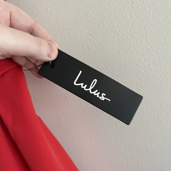 Lulus Women XS Red Pockets Here For The Party Sleeveless Mini Skater Dress NWT - Picture 7 of 12